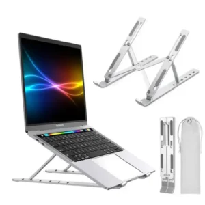 Portable Foldable Laptop Stand – Adjustable Aluminum Metal Stand