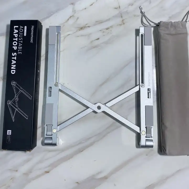Portable Foldable Laptop Stand – Adjustable Aluminum Metal Stand - Image 3
