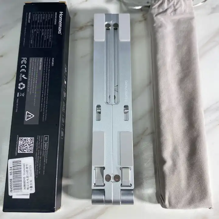 Portable Foldable Laptop Stand – Adjustable Aluminum Metal Stand - Image 4